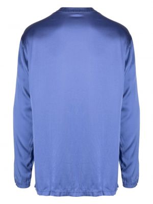 Saténová košile Tom Ford modrá
