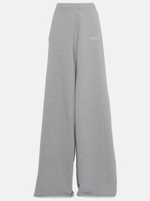 Oversized bavlnené teplákové nohavice Vetements sivá