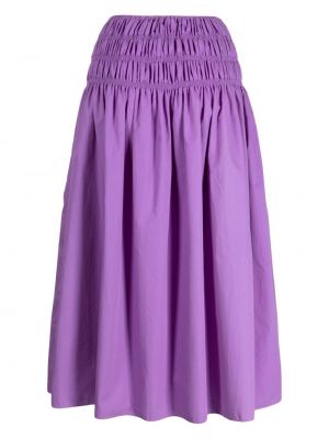 Bavlněné midi sukně Bambah fialové