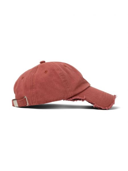 Haftowana czapka z daszkiem bawełniana Camperlab czerwona