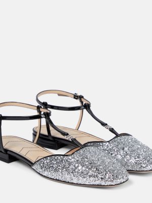Balerina cipők Gucci ezüstszínű