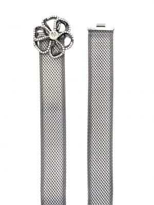 Cinturón de cristal Chanel Pre-owned plateado