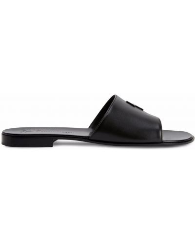 Sandály bez podpatku Giuseppe Zanotti černé