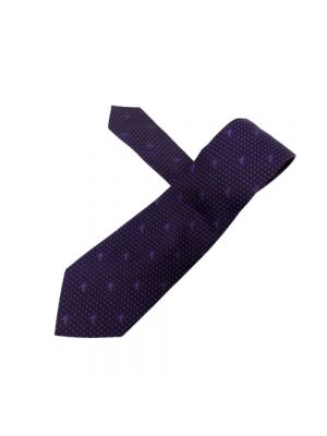 Jedwabny krawat Burberry Vintage fioletowy