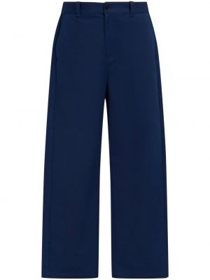 Βαμβακερό παντελόνι με ίσιο πόδι Marni μπλε