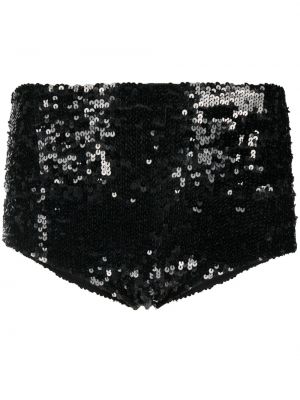 Kratke hlače s cekini P.a.r.o.s.h. črna