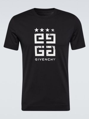Csillag mintás jersey pamut póló Givenchy fekete
