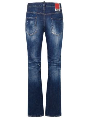 Jeans a zampa di cotone Dsquared2 blu