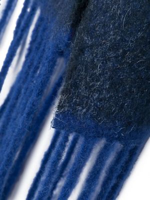 Echarpe à franges en tricot Closed bleu