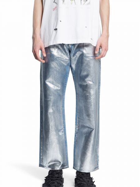 Pantaloni Doublet argento