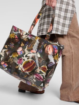 Shopper handtasche mit print Acne Studios schwarz