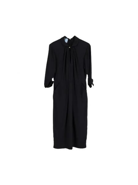 Sukienka bawełniana retro Prada Vintage czarna