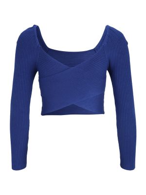 Пуловер Pieces Petite синьо