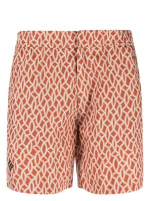 Kratke hlače z abstraktnimi vzorci Tagliatore oranžna