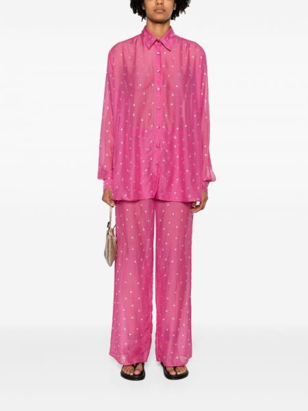 Transparente hemd Oseree pink