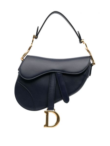 Кожени чанта за ръка Christian Dior Pre-owned синьо