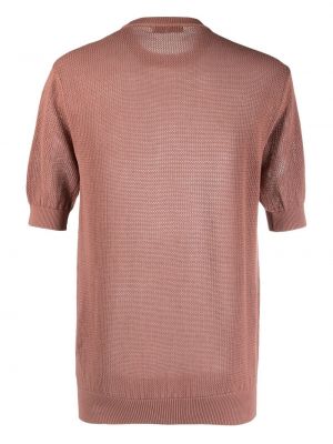 T-shirt en coton avec manches courtes Laneus marron