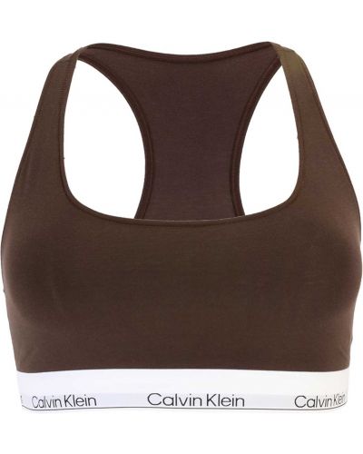 Calvin Klein Underwear Podprsenka  čokoládová / biela