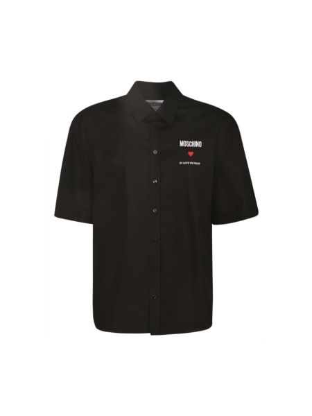 Koszula z krótkim rękawem Moschino czarna