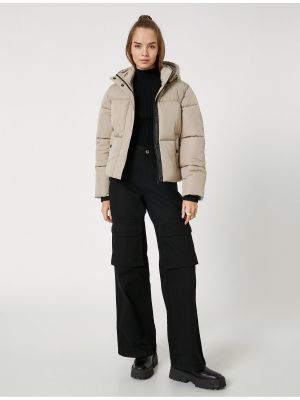 Κοντό παλτό με κουκούλα με τσέπες Koton