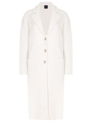 Белое однотонное пальто Anneclaire