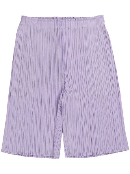 Pantaloni scurți plisate Pleats Please Issey Miyake violet