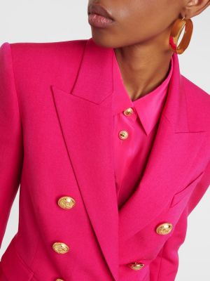 Blazer di lana Balmain rosa