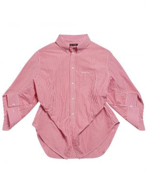 Ριγέ βαμβακερό πουκάμισο με σχέδιο Balenciaga