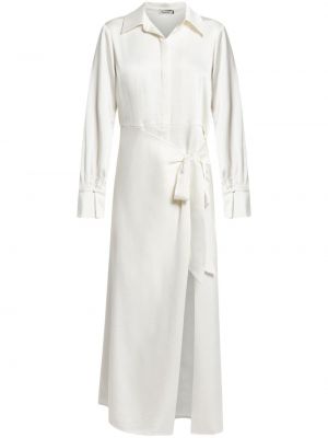 Satynowa sukienka koszulowa Simkhai biała