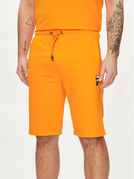 Pomarańczowe spodenki sportowe Karl Lagerfeld