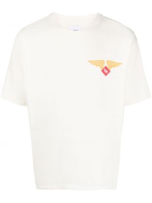 Raštuotas medvilninis marškinėliai Rhude balta