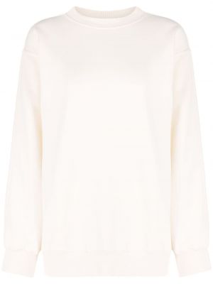 Sweatshirt aus baumwoll mit rundem ausschnitt Róhe weiß