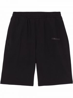 Trykt bomull shorts Burberry svart