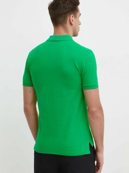 Однотонное хлопковое поло Polo Ralph Lauren зеленое
