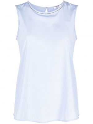 Αμάνικη μπλούζα με χάντρες Peserico μπλε