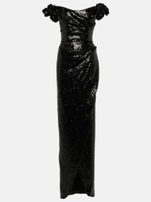 Hosszú ruha Costarellos fekete