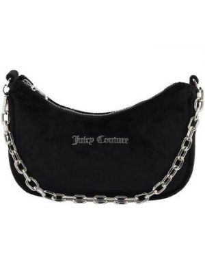 Czarna welurowa torba na ramię Juicy Couture