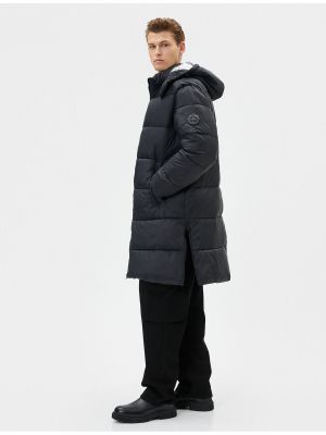 Kabát s kapucí s potiskem s kapsami Koton