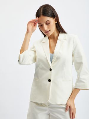 Viskózové bavlněné sako z nylonu Orsay - bílá