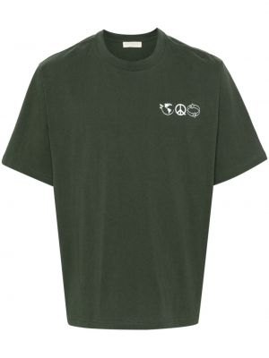 T-shirt di cotone Museum Of Peace & Quiet verde