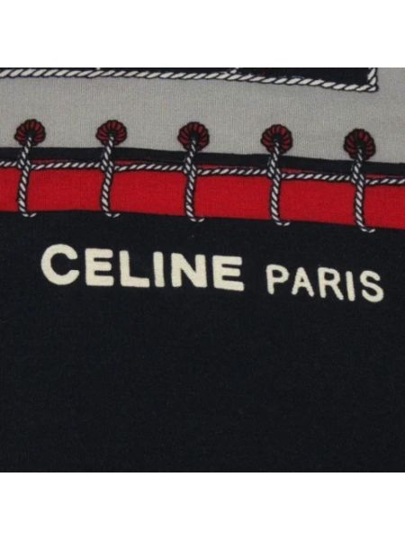 Jedwabna szal Celine Vintage czarna