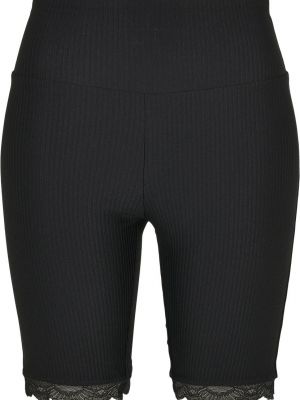 Pantaloni scurți cu talie înaltă din dantelă Uc Ladies negru