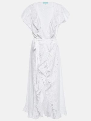 Vestido largo de algodón Melissa Odabash blanco