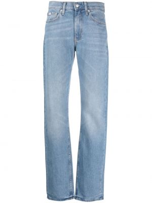 Blugi drepți cu talie joasă Calvin Klein Jeans