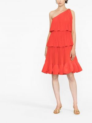 Kleid mit plisseefalten Lanvin rot