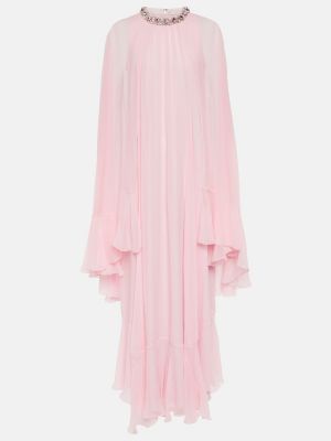 Vestido de seda de cristal Miss Sohee rosa