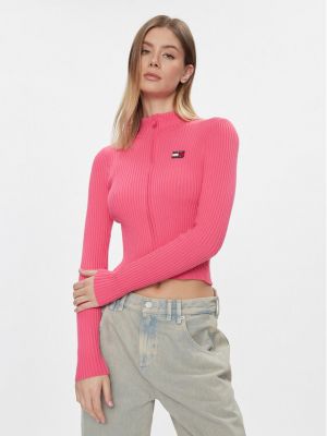 Μπλέιζερ Tommy Jeans ροζ