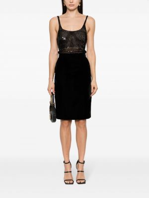 Aksamitna spódnica Christian Dior czarna