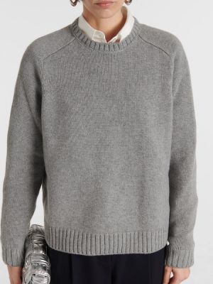 Кашмирен пуловер Loro Piana сиво