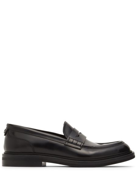 Skinn loafers Dolce & Gabbana svart